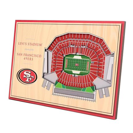 YouTheFan NFL San Francisco 49ers Unisex San Francisco 49ersDesktop Stadium View, Wood Grain, Desktop
