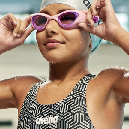 ARENA The One Junior Kids Swimming Goggles, Standard Pool Goggles with Wide Lenses, with Anti-Fog Treatment and UV Protection, Self-Adjusting Nose Bridge, Orbit-Proof Gaskets