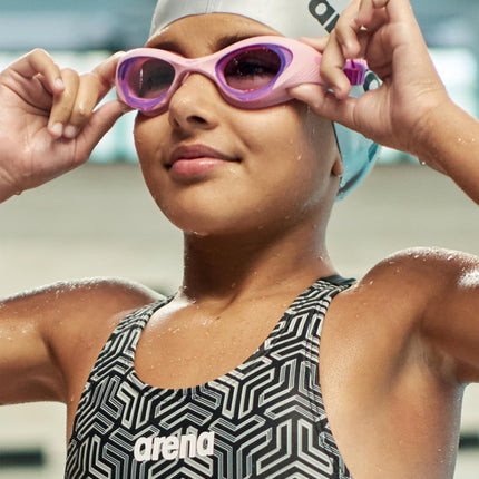 ARENA The One Junior Kids Swimming Goggles, Standard Pool Goggles with Wide Lenses, with Anti-Fog Treatment and UV Protection, Self-Adjusting Nose Bridge, Orbit-Proof Gaskets