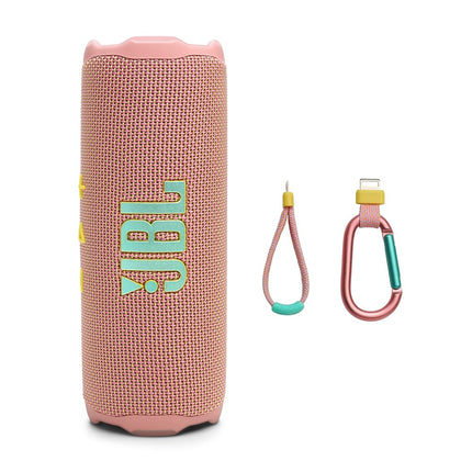 JBL Flip 7 - Portable Waterproof and Drop-Proof Speaker, Bold Pro Sound with AI Sound Boost, 16Hrs of Playtime, and PushLock System with Interchangeable Accessories (Pink)
