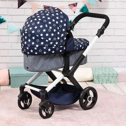 Bayer Baby Dolls Pram XEO, Convertible Doll Pushchair, 46cm Dolls