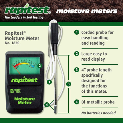 Luster Leaf 1820 Rapitest Soil Moisture Meter