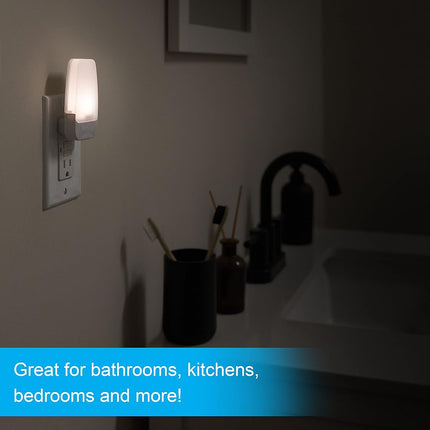 GE LED Night Light, Plug-in, Dusk to Dawn Sensor, Warm White, Ambient Lighting, Ideal Nightlight for Kids, Adults, Bedroom, Bathroom, Nursery, Hallway, Kitchen, 46478, 8 Pack