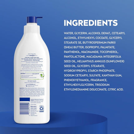 Nivea Intense Healing Body Lotion Very Dry Rough Skin 16 9 fl oz 500 ml