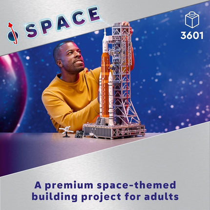 LEGO Icons NASA Artemis Space Launch System, Home and Office Décor, Space Gift for Adults, DIY Model Building Kit, Fun Project for Adults, Includes an Orion Capsule and Launch Tower, 10341