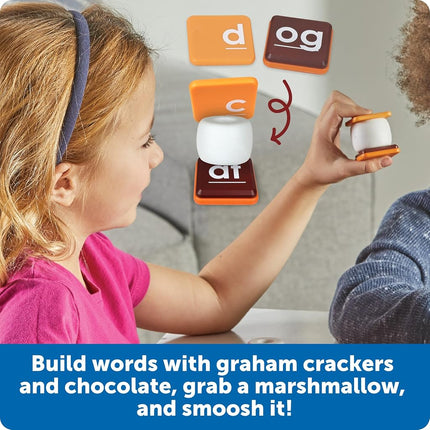 Learning Resources Let's Spell S'Mores!, Alphabet Flash Cards, Word Games, Learn to Read, Dyslexia Tools for Kids, Ages 5+, 62 Pieces