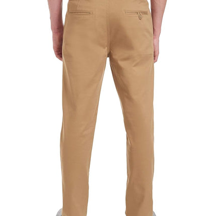 Nautica Men's Uniform Flat Front Stretch Twill Pant, Burnished Khaki, 40W x 32L