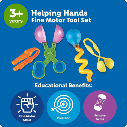 Learning Resources Helping Hands Fine Motor Tool Set Toy, Fine Motor and Sensory Toy, Fine Motor Games, Ages 3+