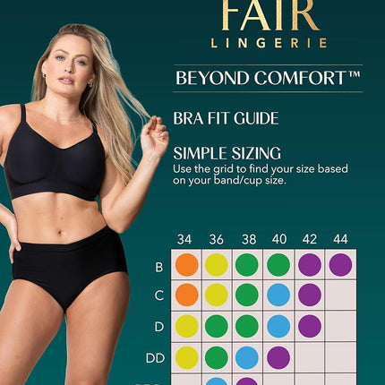 Vanity Fair Women's Beyond Comfort Seamless Bra, Available in Sizes S-2XL, Midnight Black, S