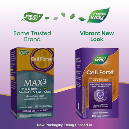 Enzymatic Therapy Cell Forte Max-3, 120 Vegetarian Capsules, (Pack of 1)