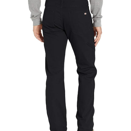 Dickies Men's Tough Max Duck Double Knee Pant Work Utility, Stonewashed Black, 34W / 34L