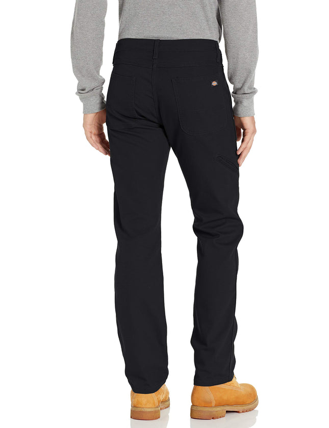 Dickies Men's Tough Max Duck Double Knee Pant Work Utility, Stonewashed Black, 34W / 34L
