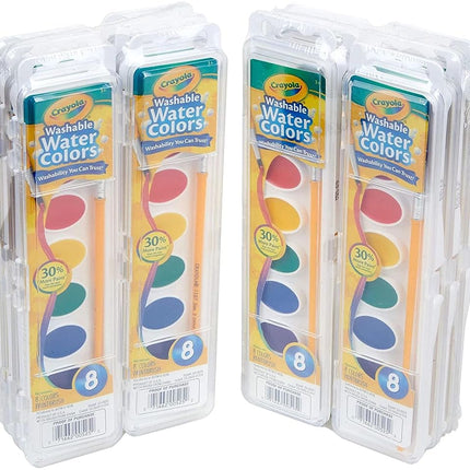 Crayola Washable Watercolor Paint Sets for Kids (12ct), Bulk Classroom Art Supplies for Preschool & Kindergarten, Classroom Learning Activities for Toddlers