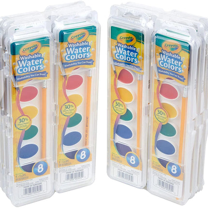 Crayola Washable Watercolor Paint Sets for Kids (12ct), Bulk Classroom Art Supplies for Preschool & Kindergarten, Classroom Learning Activities for Toddlers