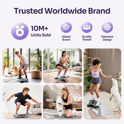 Sportneer Balance Board 7 Modes w/Adjustable Stoppers Roller&Balance Ball