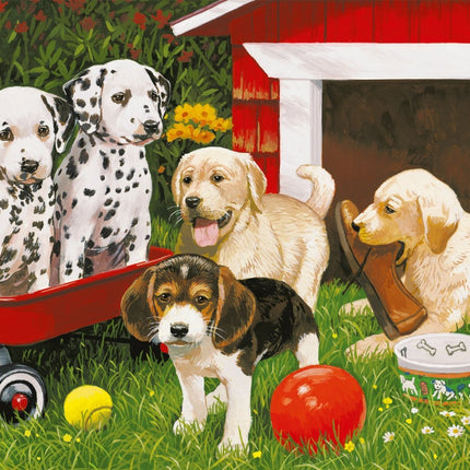 Rompecabezas Fiesta de Cachorros de 60 Piezas