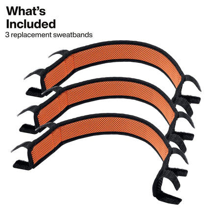 Klein Tools WBHLSWTBND 3-Pack Replacement Sweatband for Klein Tools Cat. No. 56308 Wide Beam Headlamp, Machine Washable, Padded Headband for Sweat Management