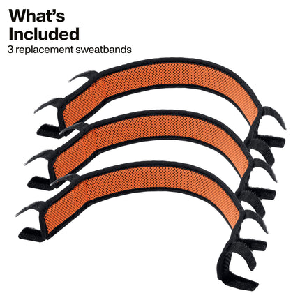 Klein Tools WBHLSWTBND 3-Pack Replacement Sweatband for Klein Tools Cat. No. 56308 Wide Beam Headlamp, Machine Washable, Padded Headband for Sweat Management