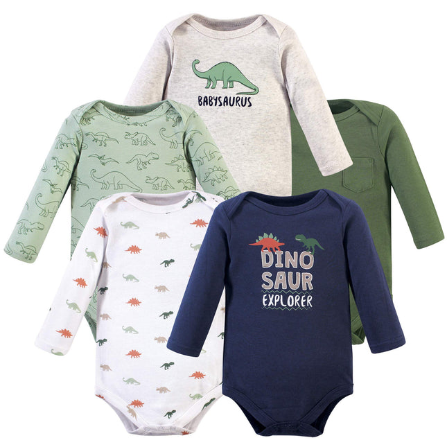 Hudson Baby Unisex Baby Cotton Long-sleeve Bodysui