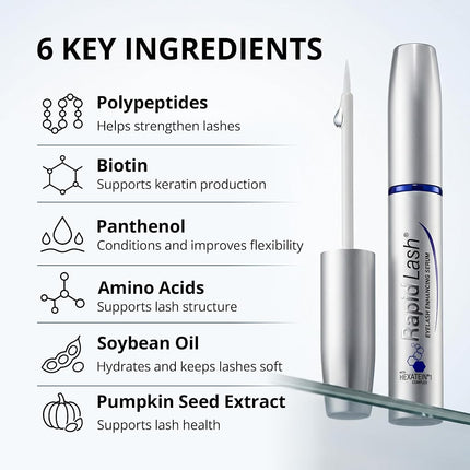 RapidLash Eyelash Enhancing Serum - Promotes Appearance of Longer, Fuller, And Thicker Eyelashes, For Eye Lash Enhancement, Paraben, And Cruelty Free