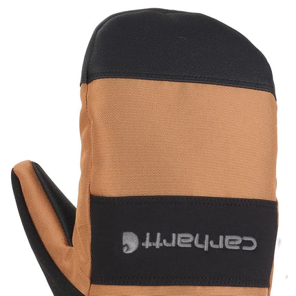 Carhartt Men's WP Waterproof Insulated Mitt Cold Weather Gloves, Brown/Black, XL
