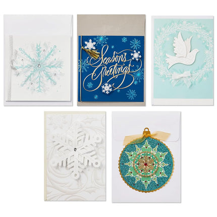 Hallmark Handmade Christmas Card Assortment (Set of 24 Special Holiday Greeting Cards and Envelopes) (1XPX5156)