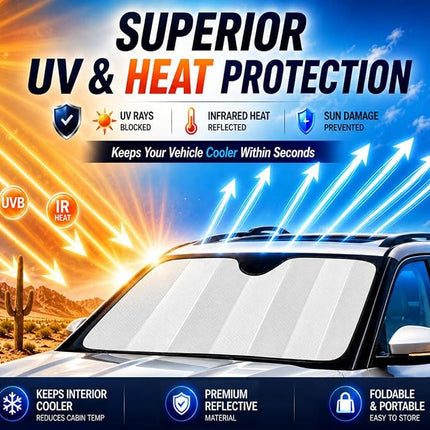 Plasticolor Accordion-Style Windshield Sunshade - Millennium Falcon Cockpit - Black - Car Compatible