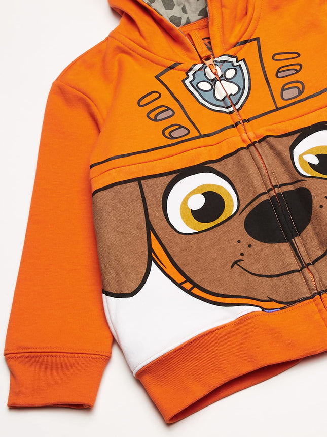 Sweat à capuche zippé Pat Patrouille Zuma pour tout-petit garçon, orange, taille 4T