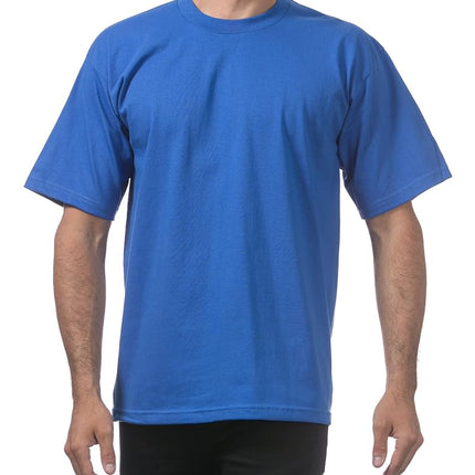Pro Club Men's 3-Pack Heavyweight Cotton Short Sleeve Crew Neck T-Shirt, Royal Blue, XL