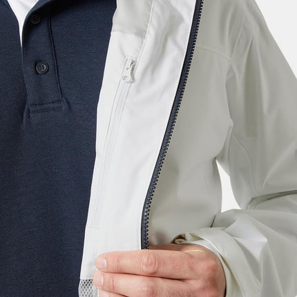 Helly Hansen Men's Crew Jacket 2.0, White, 2XL