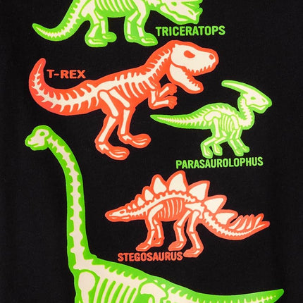 The Children's Place Camisetas gráficas de manga corta de dinosaurio para bebés y niños pequeños, paquete múltiple, dinosaurio educativo/dinosaurio papá/dinosaurio patinador, 18-24 meses