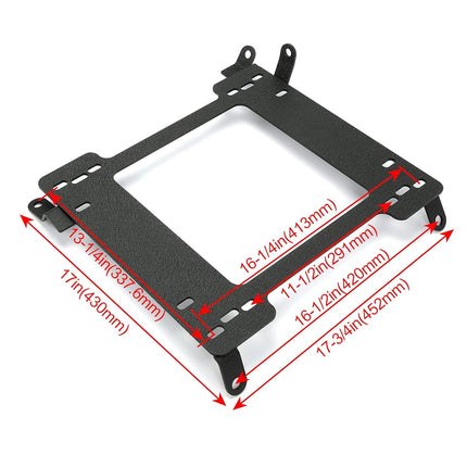 ECOTRIC Racing Seat Brackets Compatible with 1993-2007 Subaru Impreza WRX STI Replacement for SB019DR SB019PA Steel Mounting Brackets Rail Track