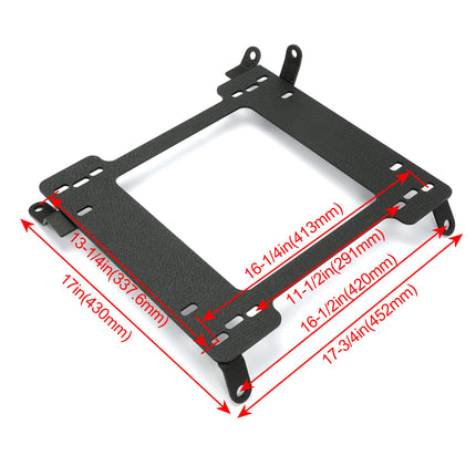 ECOTRIC Racing Seat Brackets Compatible with 1993-2007 Subaru Impreza WRX STI Replacement for SB019DR SB019PA Steel Mounting Brackets Rail Track