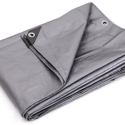 KOTAP Heavy-Duty Protection/Coverage Tarp, 10-mil, Silver, 10 ft. X 20 ft., TRS-1020, Multiple