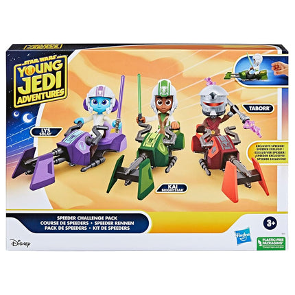 : Young Jedi Adventures Speeder Adventure Pack, 3-Pack Action Figures & Vehicles, 4-Inch Scale Preschool Toys for 3 Year Old Boys & Girls (Amazon Exclusive)