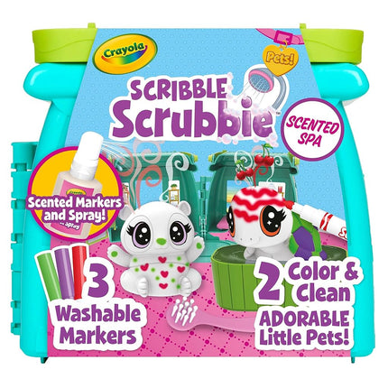 CRAYOLA Scribble Scrubbie Pets Scented Spa, Features Scented Markers
