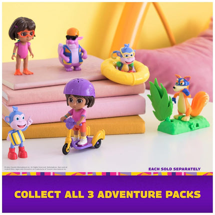 DORA Adventure Pack with Squirrel Tico - Mini Playset with 2 Figures (approx. 9 cm) and an Accessory with Function, for Imaginative Play, for Children from 3 Years