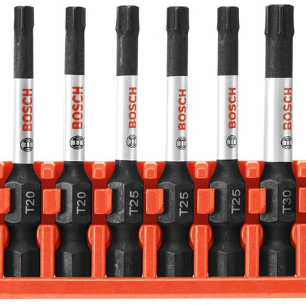 BOSCH CCSTV208 8-Piece Assorted Set 2 in. Impact Tough Torx Power Bits with Clip for Custom Case System