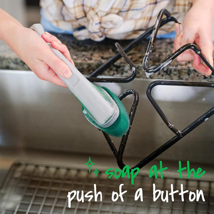 Scotch-Brite Dishwands: soap control scrub dots heavy duty dishwand (Green)