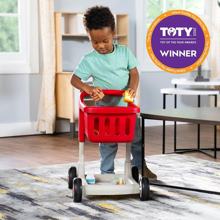 Radio Flyer Scan & Sort Shopping Cart with Lights & Sounds, Baby Walker with Wheels, Red Shopping Cart for Kids Ages 1+