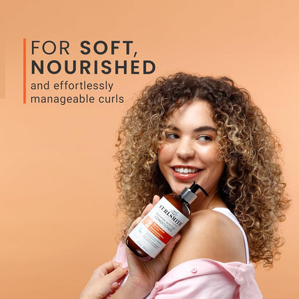 CURLSMITH - Essential Moisture Conditioner, Lightweight Frizz Control for Wavy, Curly and Coily Hair, Vegan (12 fl.oz)