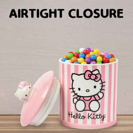 Silver Buffalo Sanrio Hello Kitty Pink Ceramic Cookie Snack Jar (Medium)