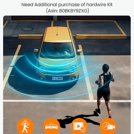 YEECORE Dual Dash Cam, Real 4K+1080P Front and Rear, Built-in WiFi GPS, 3" IPS Screen, HDR Night Vision, 24H Parking Monitor, 157°Wide Angle Dash Camera for Cars, G-Sensor, Loop Recording