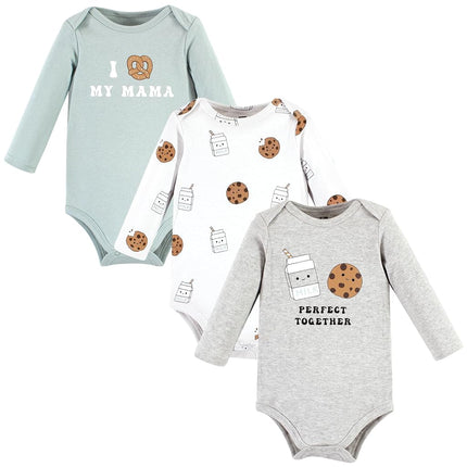 Hudson Baby Bodysuits à manches longues en coton unisexe pour bébé, lot Milk Cookies, 6-9 mois
