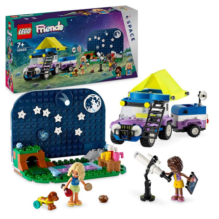 LEGO Friends Stargazing Camping Vehicle Set with 4x4 Car Toy for 7 Plus Year Old Girls, Boys & Kids Featuring Nova and Aliya Mini-Doll Characters, Plus Dog and Hedgehog Animal Figures, Gift Idea 42603