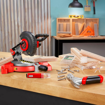 little tikes Creative Construction Power Cuts Set - Includes 6 Accessories, Pretend Play Construction Set, Suitable for Boys and Girls Ages 3+ Years