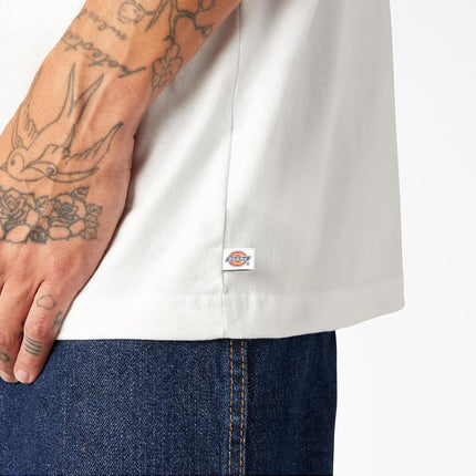 Dickies T-shirt utilitaire à manches courtes et col rond épais pour homme, grande taille, blanc, 1X Tall US, blanc, XX-Large