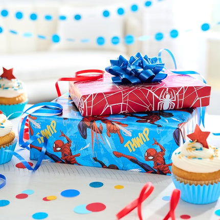 American Greetings 40 sq. ft. Reversible Spiderman Wrapping Paper for All Occasions (1 Roll, 30 in. x 192 in.)