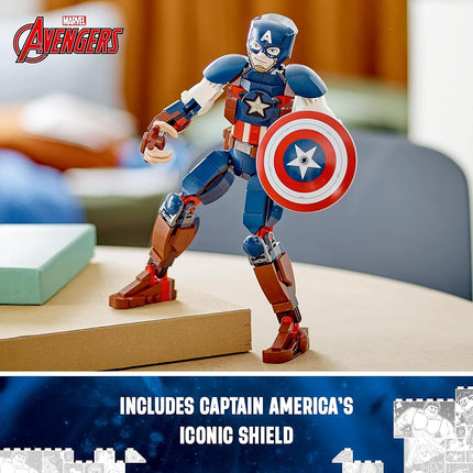 LEGO® Super Heroes Marvel Captain America Construction Figure 76258 Building Toy Set,Avengers Collection, Play and Display Superhero Bedroom Accessory
