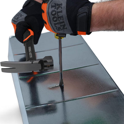 Klein Tools 60012DD 5/16-Inch Duct Slitter Demolition Driver, 6-Inch Blade, HVAC, Construction Demo Screwdriver, Cushion-Grip Handle, Oversized Strike Cap, Square Shank with Wrench Assist